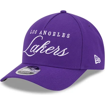 New Era Curved Brim 9FORTY M-Crown Draft 2025 Los Angeles Lakers NBA Purple Snapback Cap
