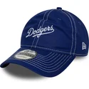 new-era-curved-brim-9twenty-contrast-stitch-los-angeles-dodgers-mlb-blue-adjustable-cap