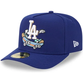 New Era Curved Brim 59FIFTY A Frame Cartoon Los Angeles Dodgers MLB Blue Fitted Cap