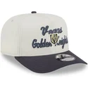 new-era-curved-brim-9fifty-a-frame-chainstitch-vegas-golden-knights-nhl-beige-and-grey-snapback-cap