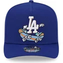 new-era-curved-brim-9fifty-a-frame-cartoon-los-angeles-dodgers-mlb-blue-snapback-cap