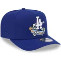 new-era-curved-brim-9fifty-a-frame-cartoon-los-angeles-dodgers-mlb-blue-snapback-cap