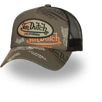 Von Dutch CAFE04 Brown Trucker Hat