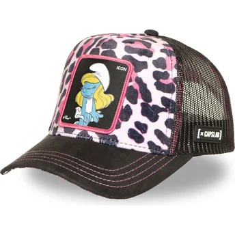 Capslab Smurfette SMU LEOP The Smurfs Leopard and Pink Trucker Hat