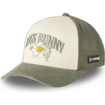 Capslab Bugs Bunny LOO12 HAN Looney Tunes Beige and Green Trucker Hat