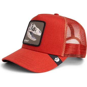 Goorin Bros. Dinosaur T-Rex The Extinct Skull Grit The Farm Red Trucker Hat