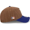 new-era-curved-brim-9twenty-a-frame-wool-pinstripe-los-angeles-dodgers-mlb-brown-and-blue-adjustable-cap