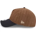 new-era-curved-brim-9twenty-a-frame-wool-pinstripe-new-york-yankees-mlb-brown-and-navy-blue-adjustable-cap