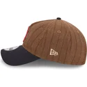 new-era-curved-brim-9twenty-a-frame-wool-pinstripe-boston-red-sox-mlb-brown-and-navy-blue-adjustable-cap