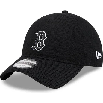 New Era Curved Brim 9TWENTY Merino Wool Boston Red Sox MLB Black Adjustable Cap