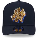 new-era-curved-brim-9fifty-a-frame-emblem-new-york-yankees-mlb-navy-blue-snapback-cap