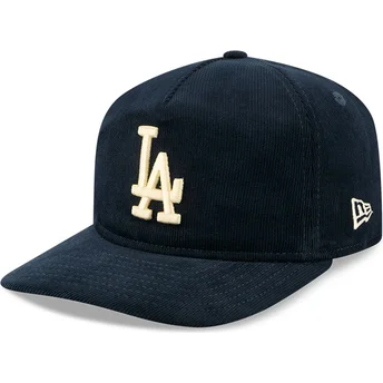 New Era Curved Brim Golfer Nostalgic Los Angeles Dodgers MLB Navy Blue Snapback Cap