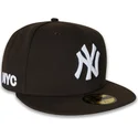 new-era-flat-brim-59fifty-nyc-side-new-york-yankees-mlb-brown-fitted-cap