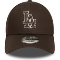new-era-curved-brim-9forty-outline-los-angeles-dodgers-mlb-brown-adjustable-cap