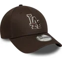 new-era-curved-brim-9forty-outline-los-angeles-dodgers-mlb-brown-adjustable-cap