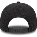 new-era-curved-brim-black-logo-9forty-e-frame-melton-new-york-yankees-mlb-black-snapback-cap