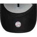 new-era-curved-brim-black-logo-9forty-e-frame-melton-new-york-yankees-mlb-black-snapback-cap