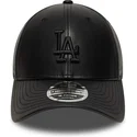 new-era-curved-brim-black-logo-9forty-m-crown-pu-los-angeles-dodgers-mlb-black-snapback-cap