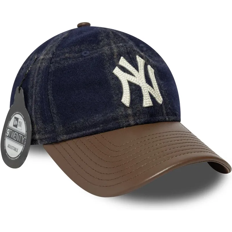 New Era Curved Brim 9TWENTY Img Loden Leather New York Yankees MLB