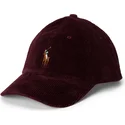 polo-ralph-lauren-curved-brim-classic-sport-corduroy-maroon-adjustable-cap