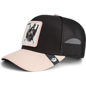 Goorin Bros. Bull Raging Llub Flip Side 2 The Farm Black and Beige Trucker Hat