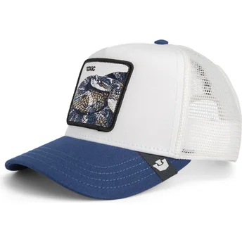 Goorin Bros. Snake Toxic Trucker Sport The Farm White and Blue Trucker Hat