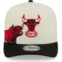 new-era-curved-brim-9fifty-a-frame-precurved-hardwood-classics-chicago-bulls-nba-beige-and-black-snapback-cap