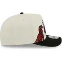 new-era-curved-brim-9fifty-a-frame-precurved-hardwood-classics-toronto-raptors-nba-beige-and-black-snapback-cap