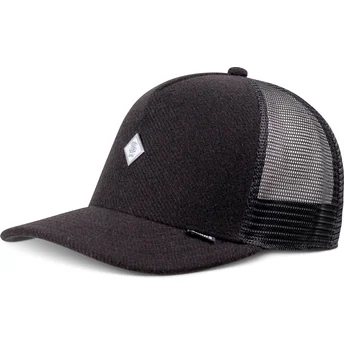 Djinns HFT Fine Piqué Black Trucker Hat