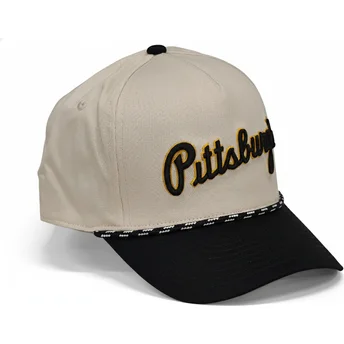 Nike Curved Brim Rise Structured Pittsburgh Pirates MLB Beige and Black Snapback Cap