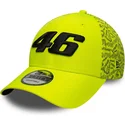 new-era-curved-brim-9forty-all-over-print-valentino-rossi-vr46-motogp-yellow-adjustable-cap