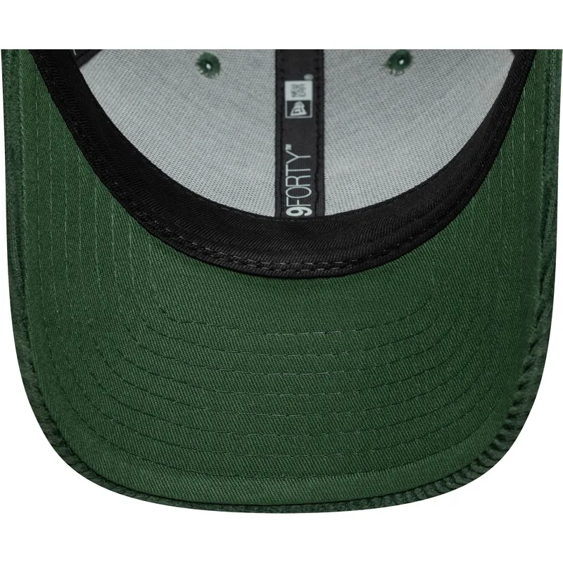 new-era-curved-brim-green-logo-9forty-m-crown-cord-new-york-yankees-mlb-green-adjustable-cap