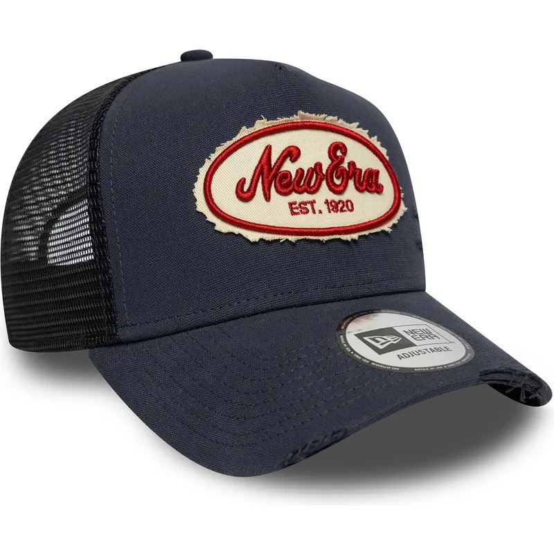 new-era-a-frame-oval-canvas-distress-navy-blue-trucker-hat