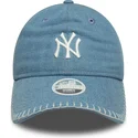 new-era-curved-brim-women-9twenty-denim-stitch-new-york-yankees-mlb-blue-adjustable-cap