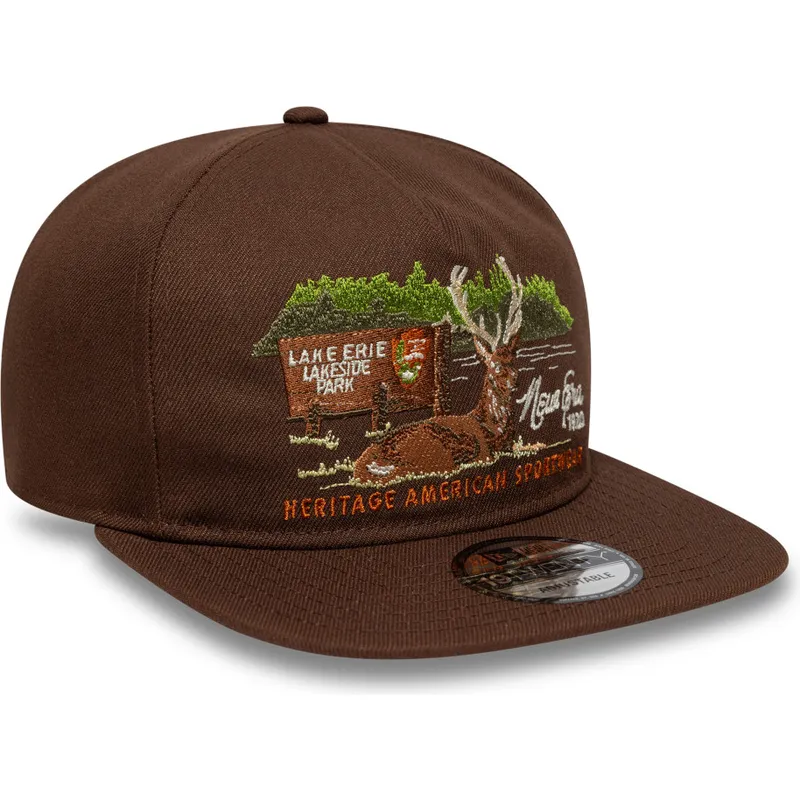 new-era-flat-brim-19twenty-outdoor-graphic-brown-adjustable-cap