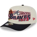 new-era-curved-brim-9fifty-a-frame-classic-atlanta-braves-mlb-beige-and-black-snapback-cap