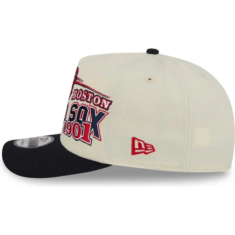 new-era-curved-brim-9fifty-a-frame-classic-boston-red-sox-mlb-beige-and-black-snapback-cap