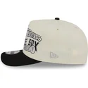new-era-curved-brim-9fifty-a-frame-classic-chicago-white-sox-mlb-beige-and-black-snapback-cap