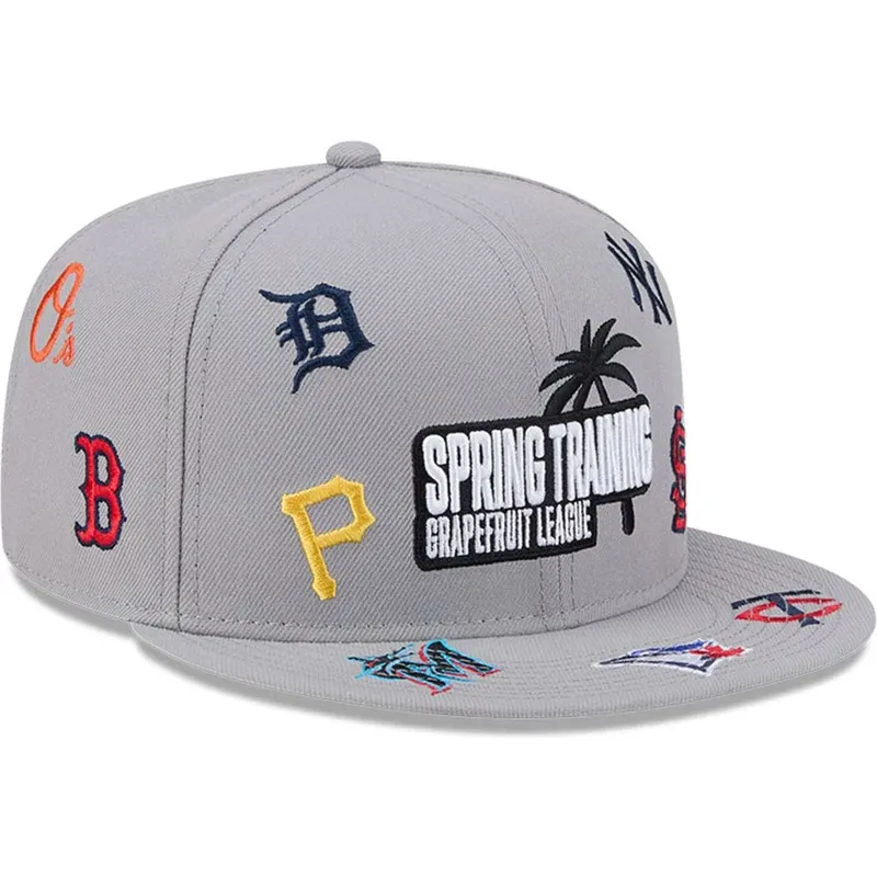 new-era-flat-brim-9fifty-scattered-grapefruit-league-logo-mlb-grey-snapback-cap