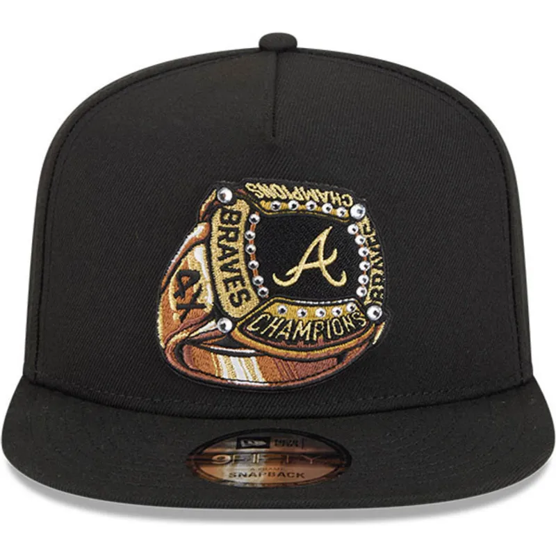 new-era-flat-brim-9fifty-a-frame-ring-atlanta-braves-mlb-black-snapback-cap