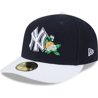 New Era Curved Brim 59FIFTY Spring Training New York Yankees MLB Navy Blue and White Fitted Cap