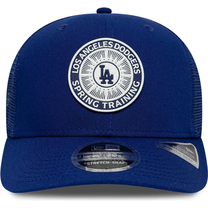 new-era-9seventy-stretch-snap-circle-spring-training-los-angeles-dodgers-mlb-blue-trucker-hat