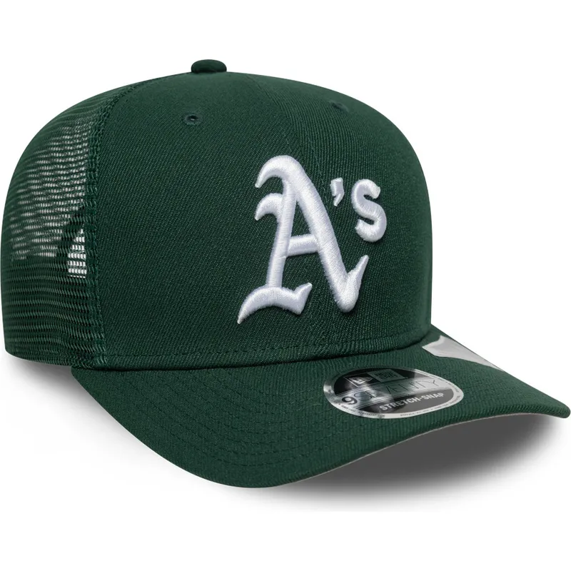 new-era-9seventy-stretch-snap-evergreen-oakland-athletics-mlb-green-trucker-hat