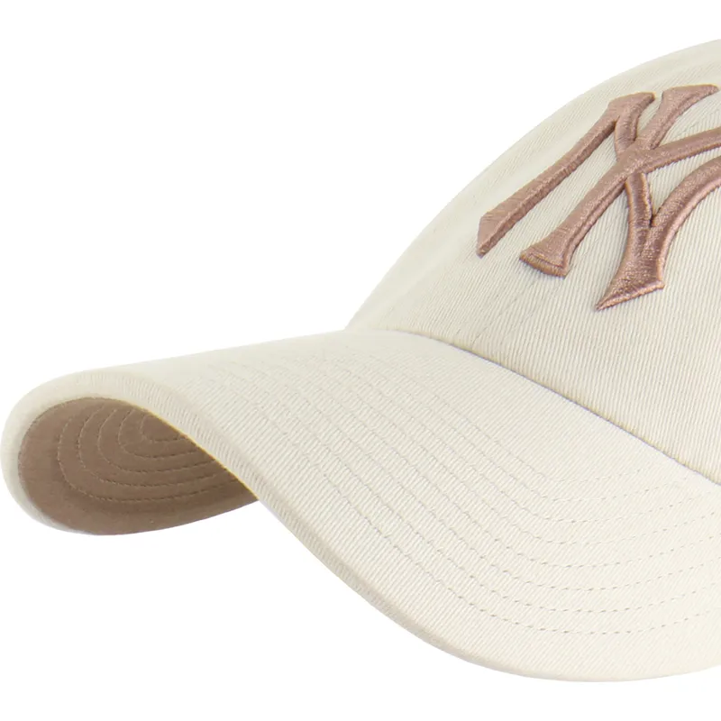 47-brand-curved-brim-clean-up-ballpark-mojave-new-york-yankees-mlb-beige-adjustable-cap