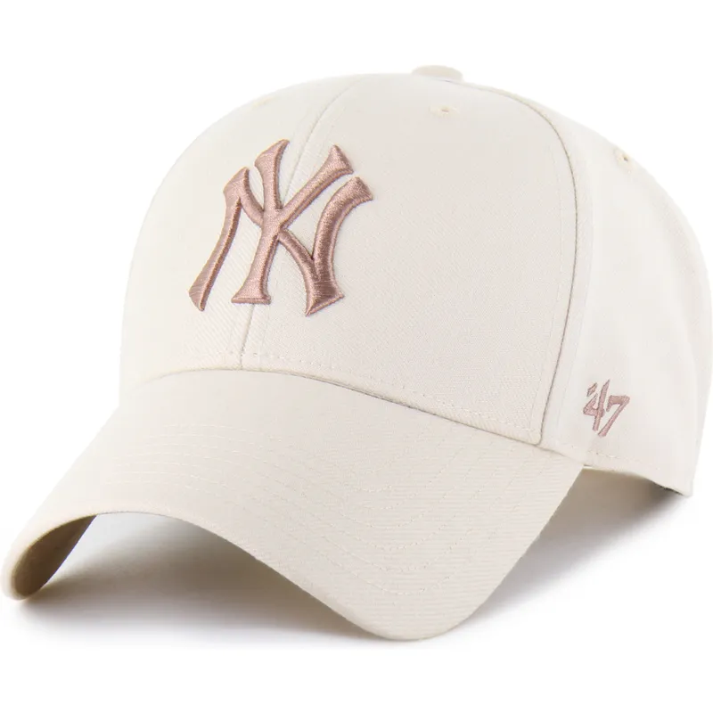 47-brand-curved-brim-brown-logo-mvp-ballpark-new-york-yankees-mlb-beige-snapback-cap