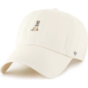 47 Brand Curved Brim Clean Up Dog Base Runner Icon Beige Adjustable Cap