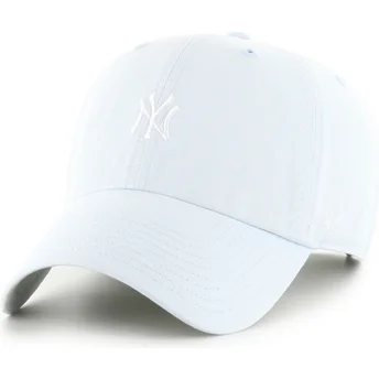 47 Brand Curved Brim Clean Up Base Runner New York Yankees MLB Light Blue Adjustable Cap