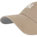 47-brand-curved-brim-clean-up-base-runner-new-york-yankees-mlb-brown-adjustable-cap