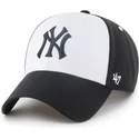 47-brand-curved-brim-mvp-replica-sure-shot-new-york-yankees-mlb-black-and-white-snapback-cap