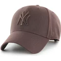 47-brand-curved-brim-brown-logo-mvp-new-york-yankees-mlb-brown-snapback-cap